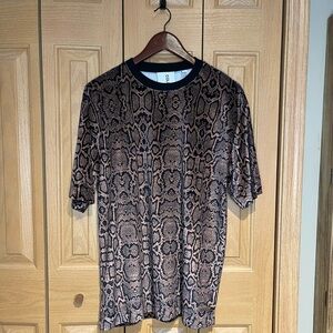 Men’s Collusion snake print velvet tee